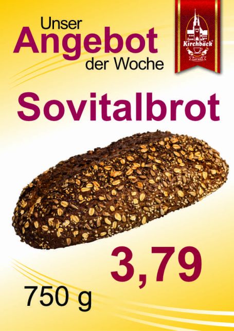 Angebot der Woche: Sovitalbrot 3,79 €
